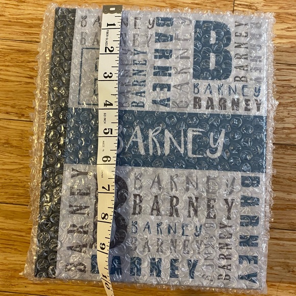 Personalized Fabric Notebook Barney 9” x 10” Appx gray blue Journal book - Picture 5 of 5